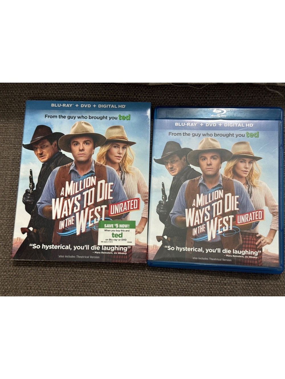 A MILLION WAYS TO DIE IN THE WEST ~ Charlize Theron ~ Blu Ray ~DVD